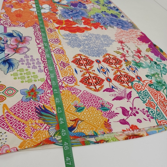 Johnny Was The Janie Favorite Relaxed Knit Midi Dress Size S Floral Bird Stretch - Picture 10 of 11